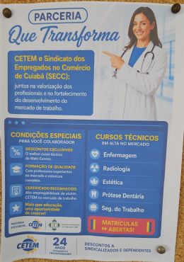NOVIDADE : PARCERIA ENTRE CETEM E O SECC